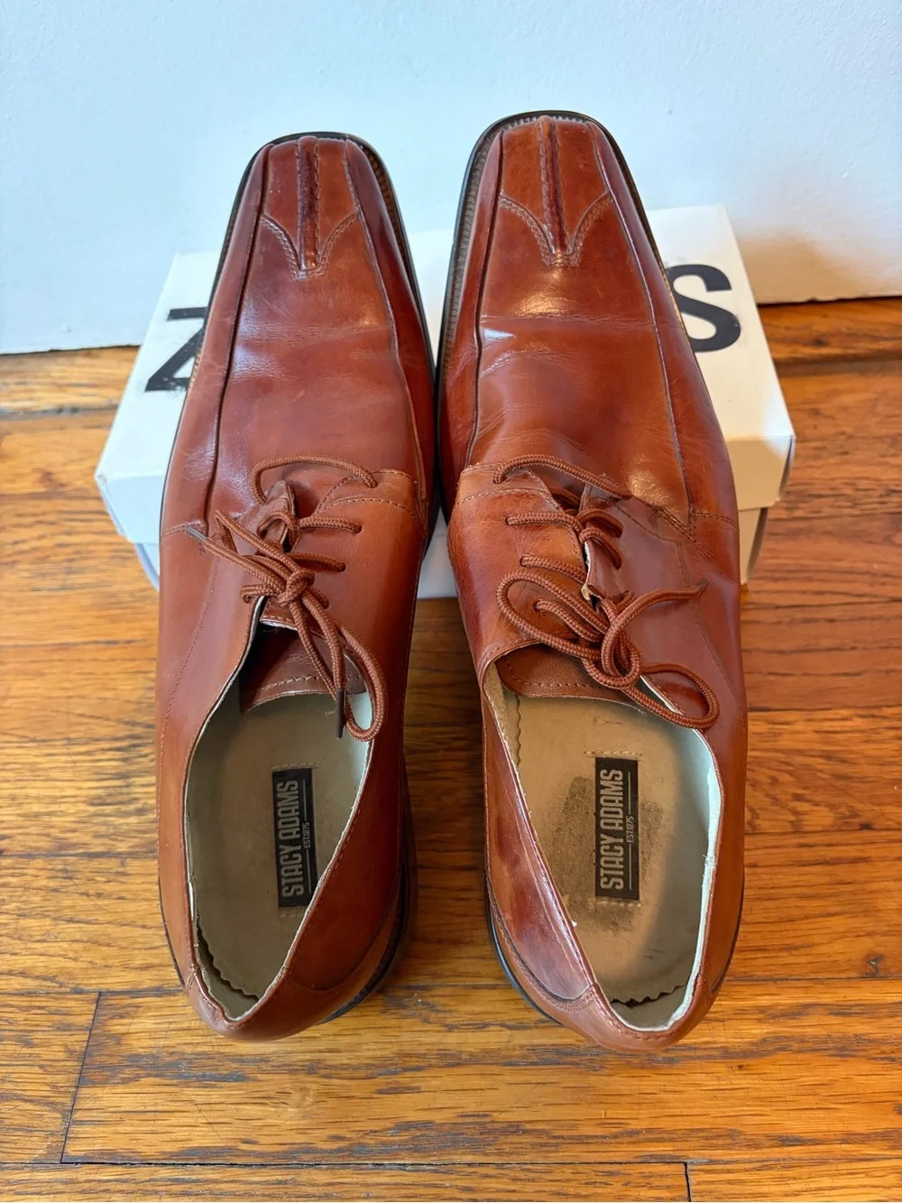 Men's Brown Leather Lace-Up Dress Shoes